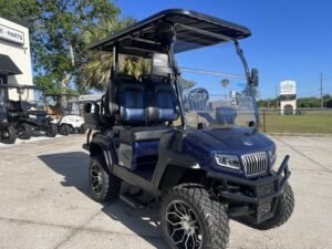 2025 Evolution D5 Maverick 2+2 Mediterranean Blue | 4-Seater Lifted Cart