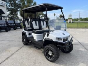 2025 Evolution D5 Maverick 4 Sky Blue | 4-Seater Forward-Facing Golf Cart