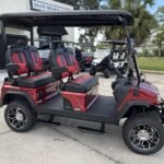2025-Evolution-D5-Maverick-4-Red-Golf-Cart-Front-View