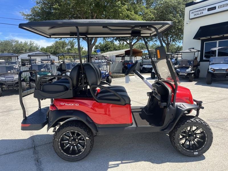 2025 Club Car Onward Lifted 4-Passenger Gas PTV | Rally Red | All-Terrain Freedom Sale!