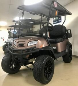 2025 Club Car Sunrise Special Edition Lifted PTV | Matte Rose Gold | Zero-Maintenance Lithium Sale!